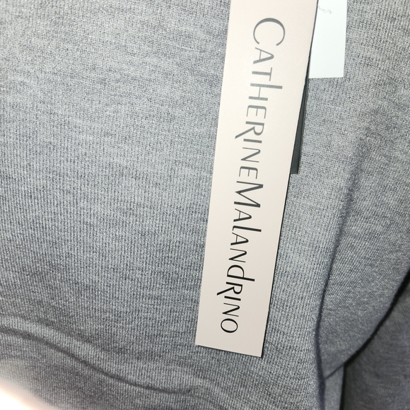 NWT Gray Pearl-Embellished Turtleneck Sweater - Picture 4 of 4